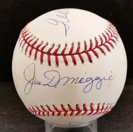 Joe DiMaggio, Ted Williams and Mickey Mantle Signed: Joe DiMaggio, Ted Williams and Mickey Mantle Signed American League Gene Buding Baseball Score Board