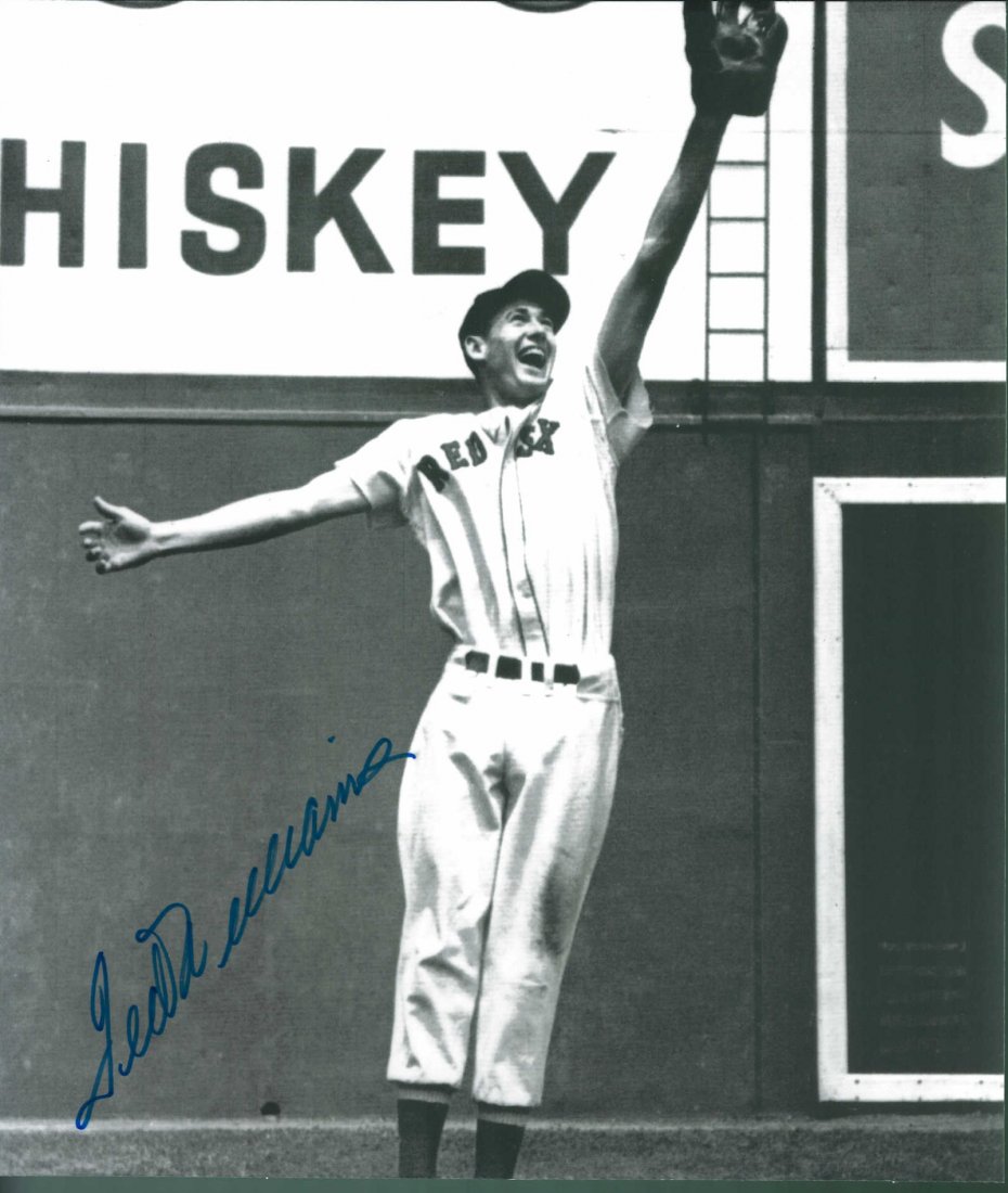 Ted Williams Signed Photograph Certified by The Score: Ted Williams Signed Photograph Certified by The Score Board