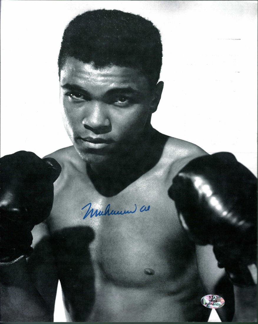 Muhammad Ali Signed 8 x 10 Certified by STAT: Muhammad Ali Signed 8 x 10 Certified by STAT