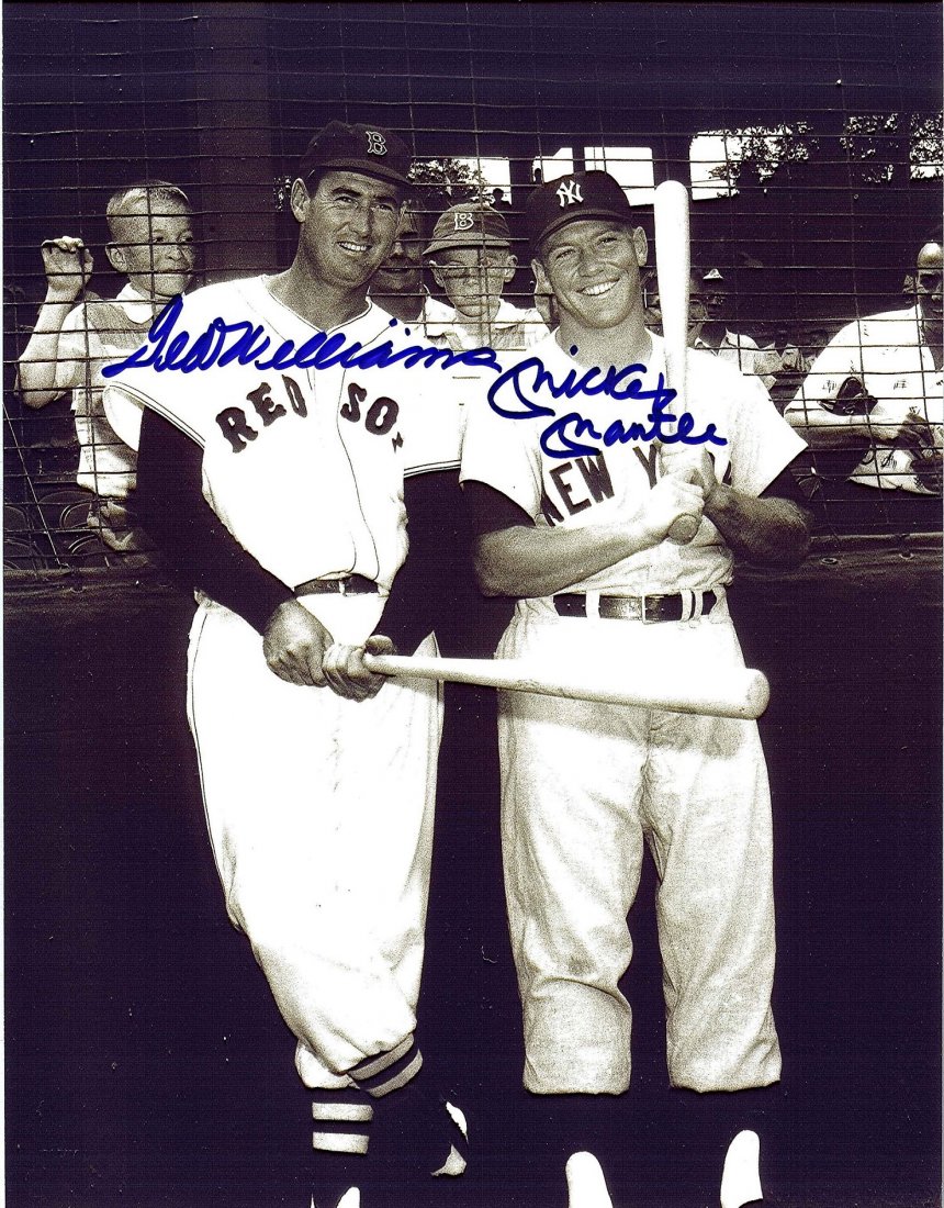 Ted Williams and Mickey Mantle Signed 8 x 10 Photograph: Ted Williams and Mickey Mantle Signed 8 x 10 Photograph Certified by AAU
