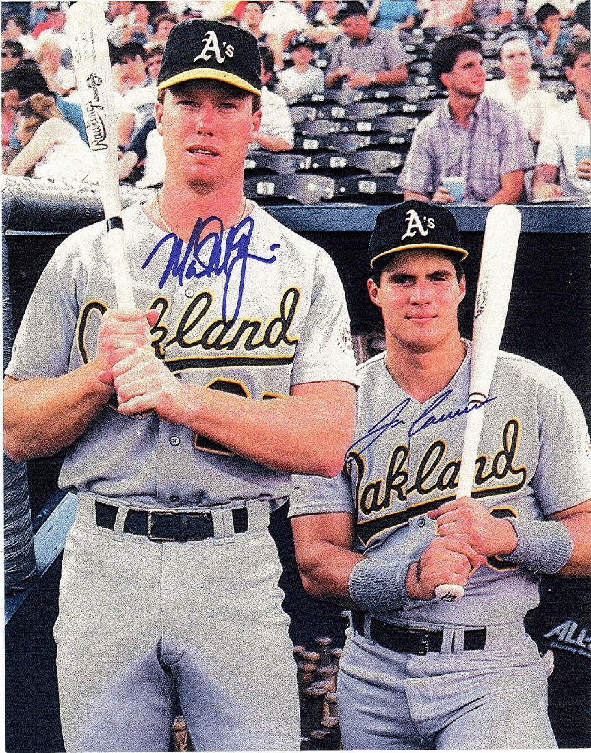 Mark McGwire and Jose Canseco Signed Photograph: Mark McGwire and Jose Canseco Signed Photograph Certified by AAU