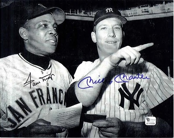 Mickey Mantle and Willie Mays Signed Photograph: Mickey Mantle and Willie Mays Signed Photograph Certified by Global