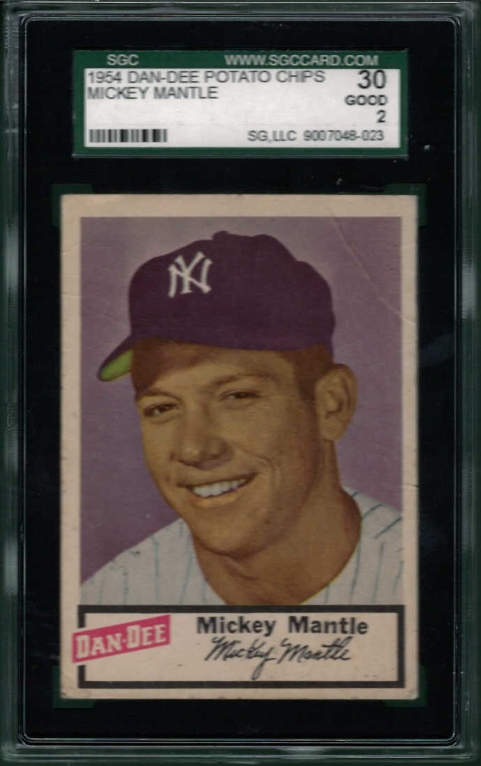 1954 Dan-Dee Potato Chips Mickey Mantle SGC 2 (30 Good): 1954 Dan-Dee Potato Chips Mickey Mantle SGC 2 (30 Good)