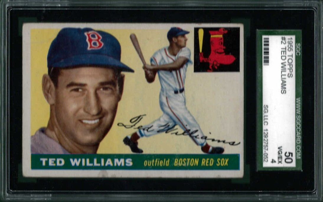 1955 Topps #2 Ted Williams SGC 4 (Very Good/Excellent): 1955 Topps #2 Ted Williams SGC 4 (Very Good/Excellent)
