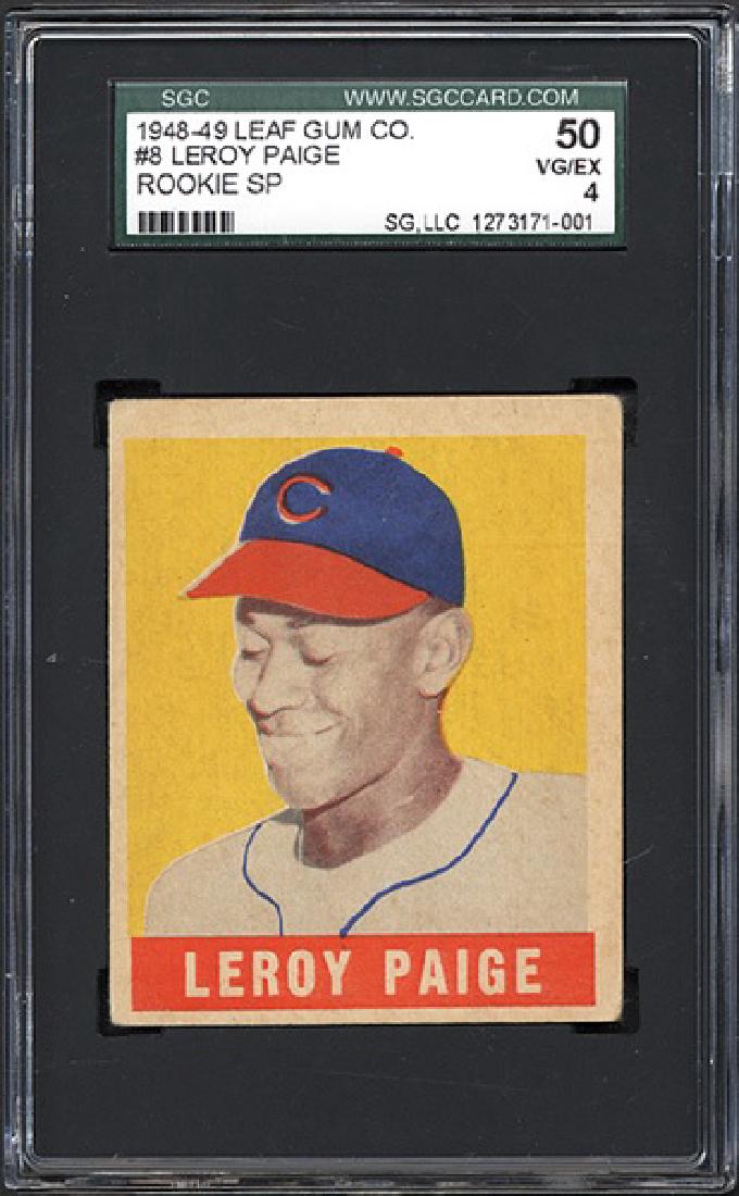 SGC 4 1949 Leaf #8 Satchel Paige Rookie Card (1 of 2)