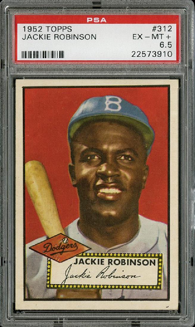 PSA 6.5 1952 Topps #312 Jackie Robinson (1 of 2)