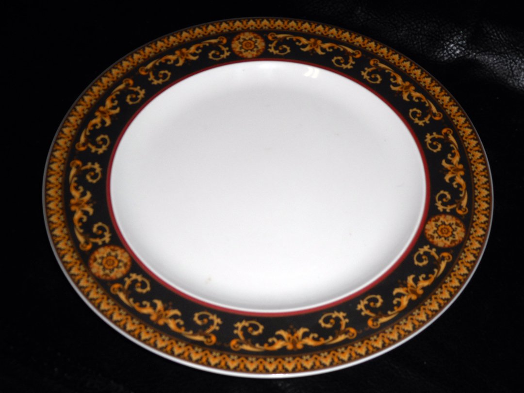 Versace Dinner Plate Medusa 1: This is 1 of 2 Versace Dinner Plates Medusa coordinate pattern.This auction is for just 1 of the plates.WIN 5 ITEMS IN THIS AUCTION AND YOU CAN CHOOSE (YOUR CHOICE) A 6TH THAT HAS NOT BEEN BID ON FOR