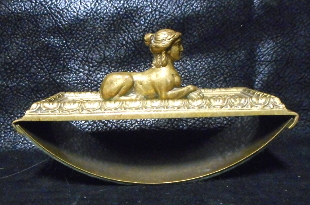 Egyptian Revival Ink Blotter: Extraordinarily detailed Egyptian Revival Ink Blotter. It is made of metal and very detailed. I have no knowledge of it but one sold on Ebay for $285.WIN 5 ITEMS IN THIS AUCTION AND YOU CAN CHOOSE (YO