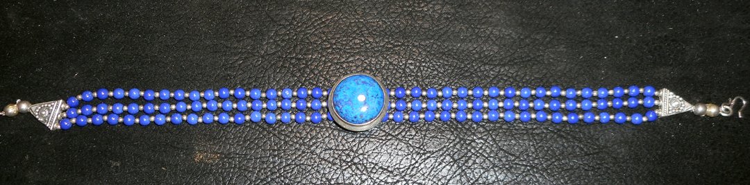 Lapis and Silver Choker Necklace: Beautiful Silver and Lapis Choker Necklace.