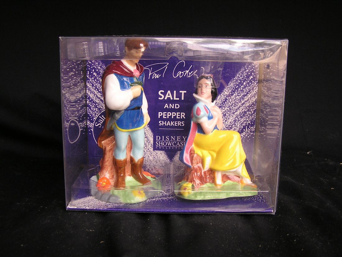 Snow White and Prince Charming Salt and Pepper Set: This is a Snow White & Prince Charming Salt & Pepper set. They are Limited Editions made for Disney by Cardew Designs. They are in new condition, having never been used. Prince Charming is about 6 1/2