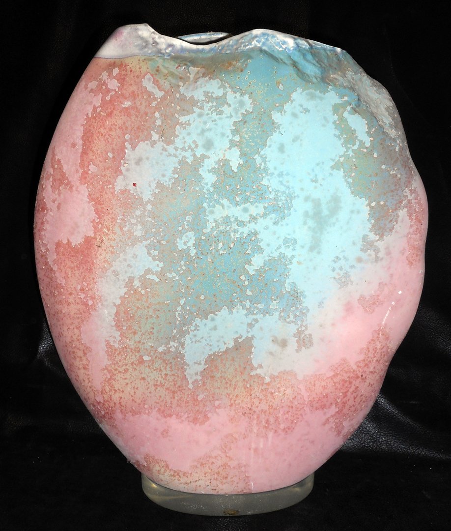 Vintage Tony Evans Raku Art Vase 20 inches: Awesome 20 inch vase by Tony Evans. Retails for over $300.