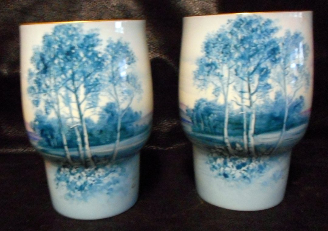 Noritake Nippon oversize glasses: This is a pair of beautiful Noritake Nippon oversize cups or glasses.