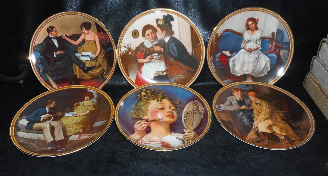 Set of 12 Rockwell Plates: Rediscovered Women: Entire set of twelve Norman Rockwell plates including original boxes and certificates of authenticity of the "Rediscovered Women" Collection. These plates originally cost $29. each.
