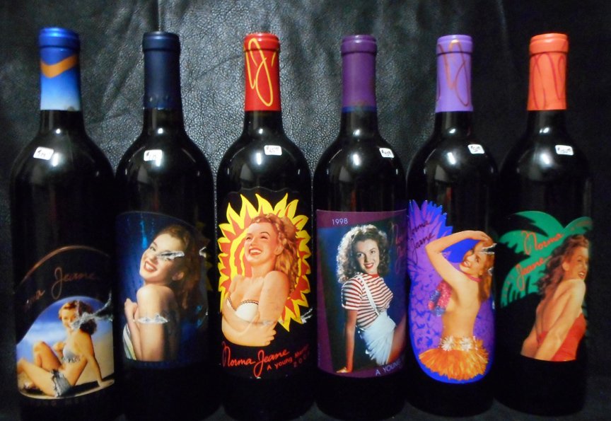 6 Rare Bottles of Marilyn Merlot Wine
