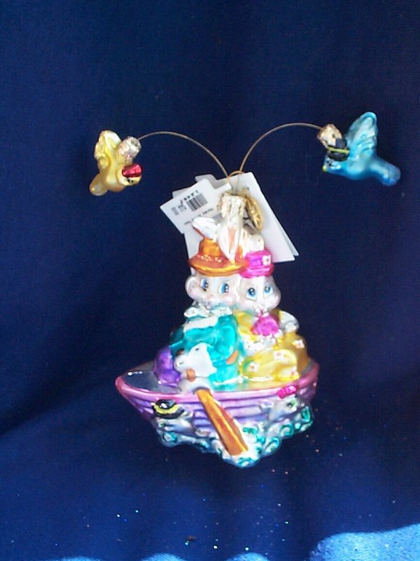 Christopher Radko Christmas Ornament, "Honey Bunny