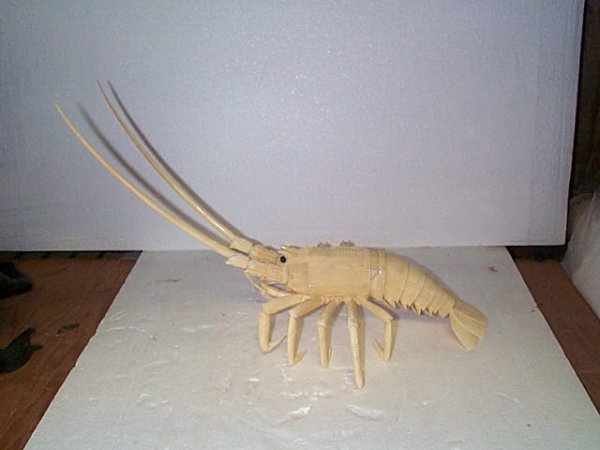 Unusual carved ivory lobster, has moving parts, me