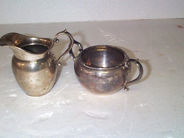 Pair of Gorham sterling silver creamer and sugar i