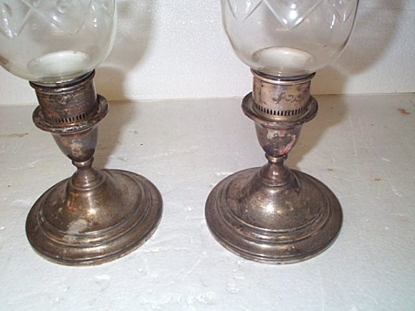 Pair of International Sterling weighted base sterl - 3