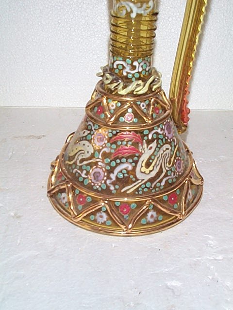Hand blown Murano art glass decanter with pigeon s - 2