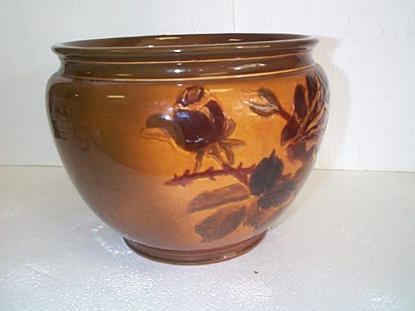 Signed Dickensware Weller planter/jardiniere with f - 2