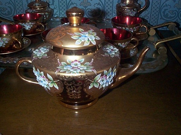 venetian glass tea set