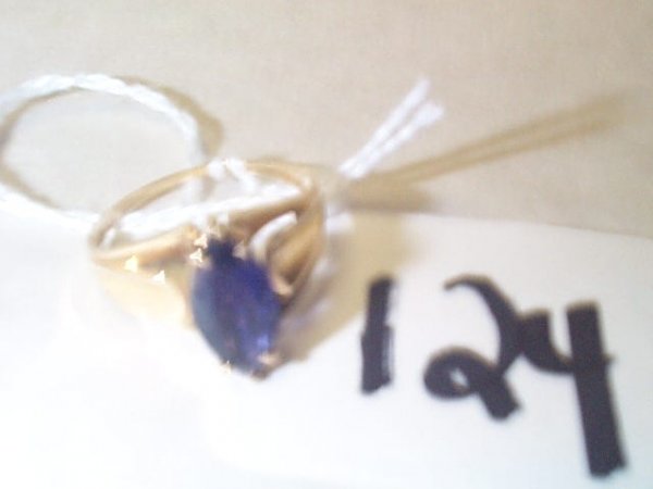 14K YELLOW GOLD IOLITE RING SIZE 8 3.0 GRAMS Buye