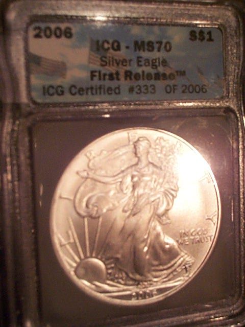 US silver coin, 2006 silver eagle coin ANACS cert