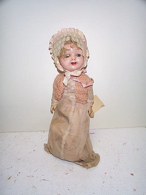 14" P4 composition head, homemade body, cry baby,