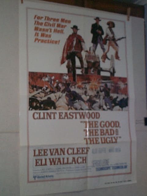 Original movie poster. "THE GOOD, THE BAD, AND THE U