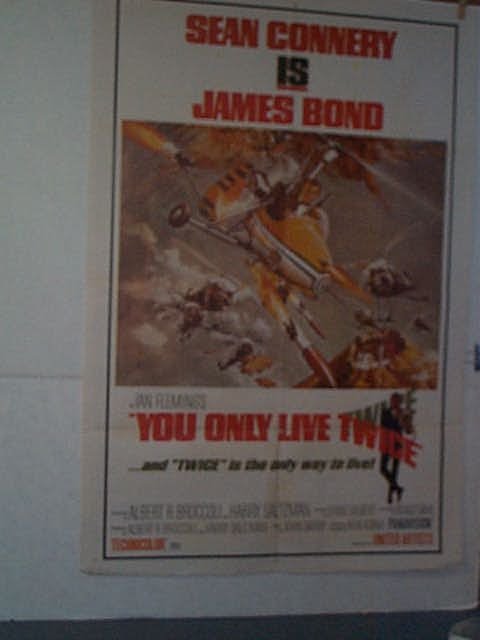 Original movie poster. "JAMES BOND: YOU ONLY LIVE TW