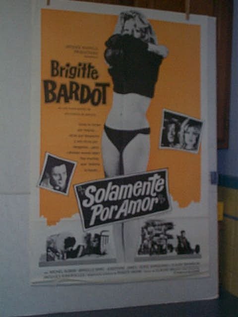 Original movie poster. "SOLAMENTE POR AMOR." One she