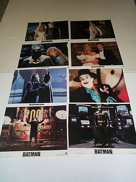 set of 8 Original movie poster lobby card set "Bat