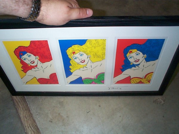 Original pop art drawing by John Bao 2003 Ed. Mark