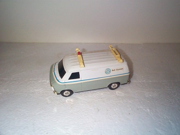Pressed steel and tin litho Bell Atlantic bank van