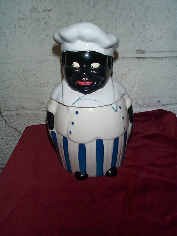 365 1950's Black man cookie jar, measures 9 inches tal