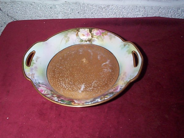 Signed Noritake hand-painted and gold gilted doubl