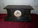 523: Eastlake Victorian marble mantle clock. Measures