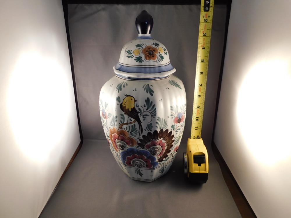 Hand Painted Delft Urn (1 of 5)