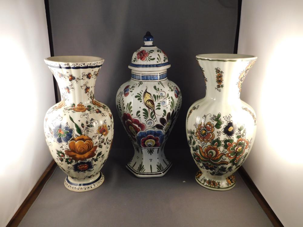 lot of 3 Delft Hand Painted Pieces (1 of 6)