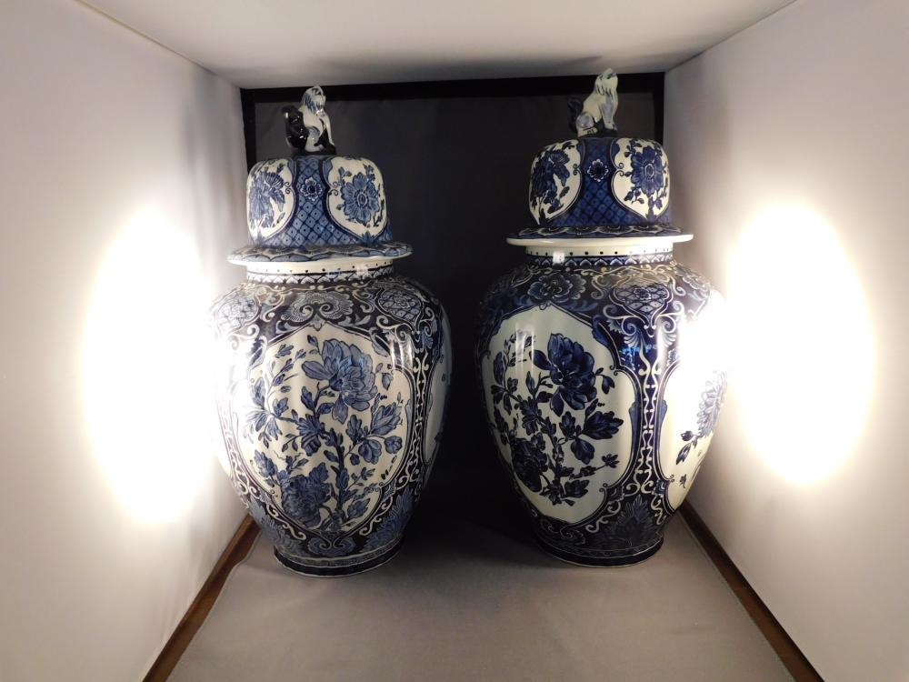 Pair of Delft Blue Urns (1 of 4)