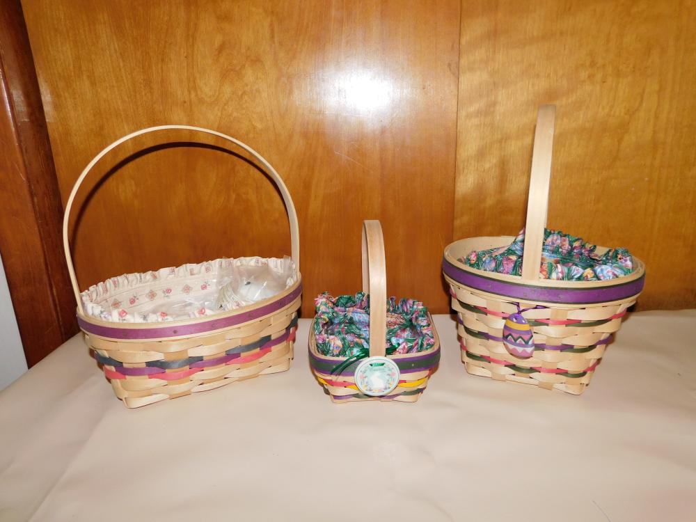 Lot of 3 Longaberger Easter Baskets (1 of 7)
