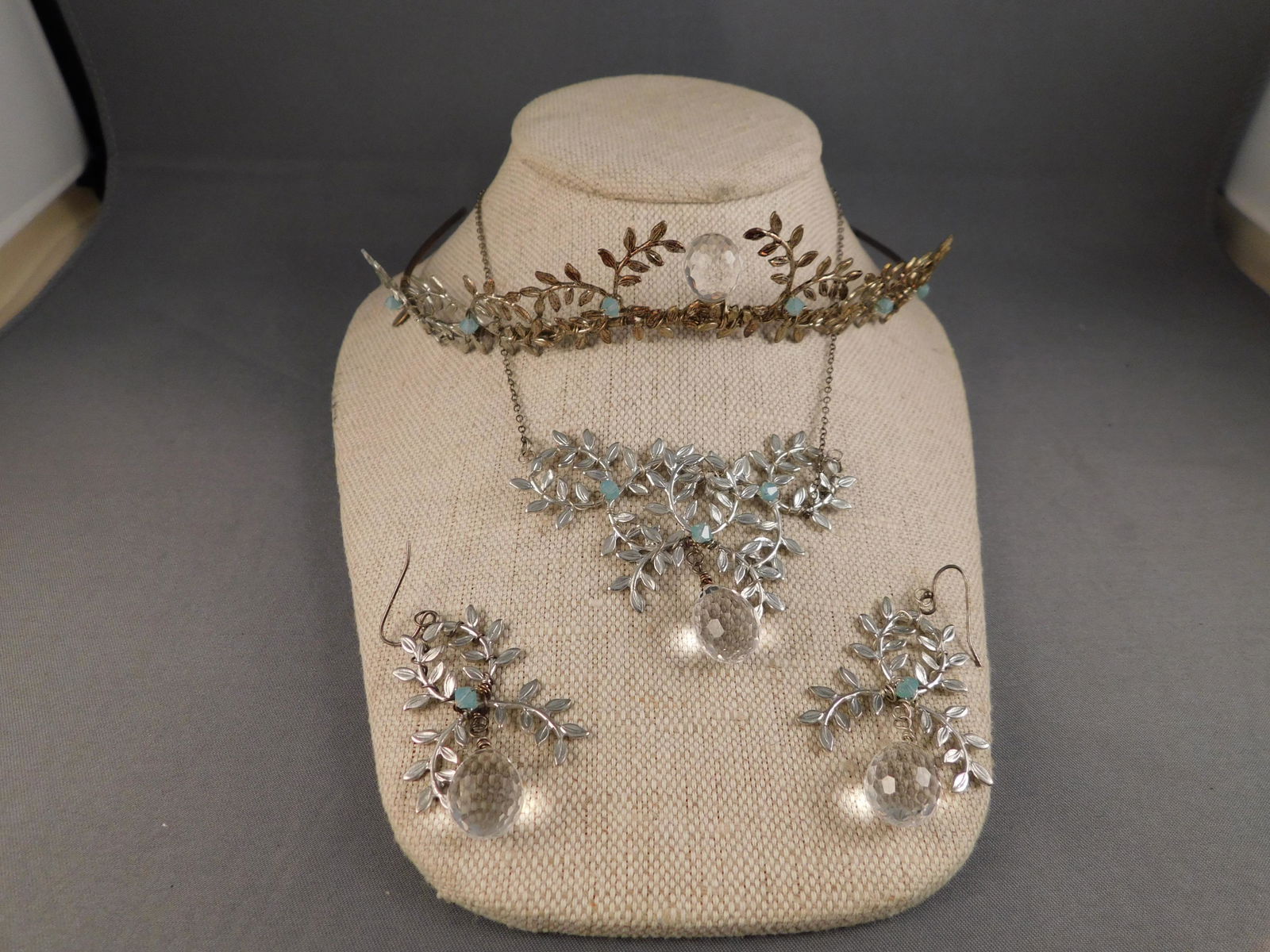 Sterling Tiara/Necklace/Earrings (1 of 5)