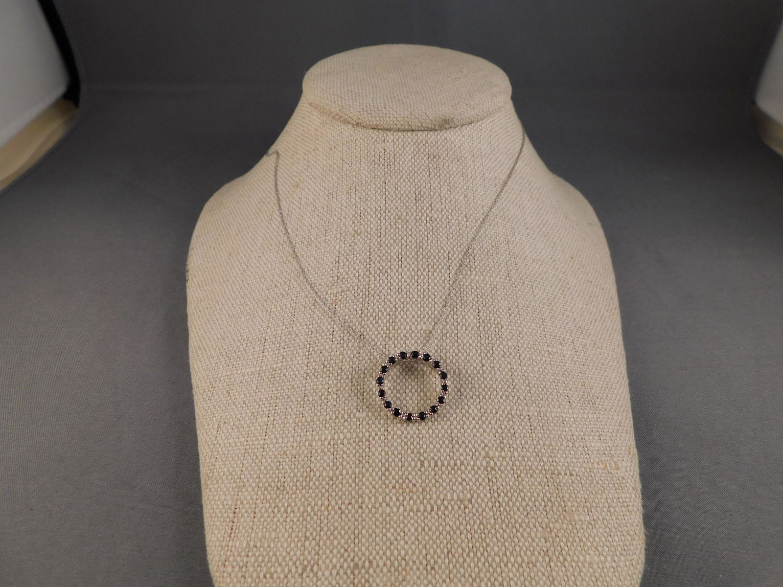 10K Sapphire and Diamond Pendant (1 of 3)