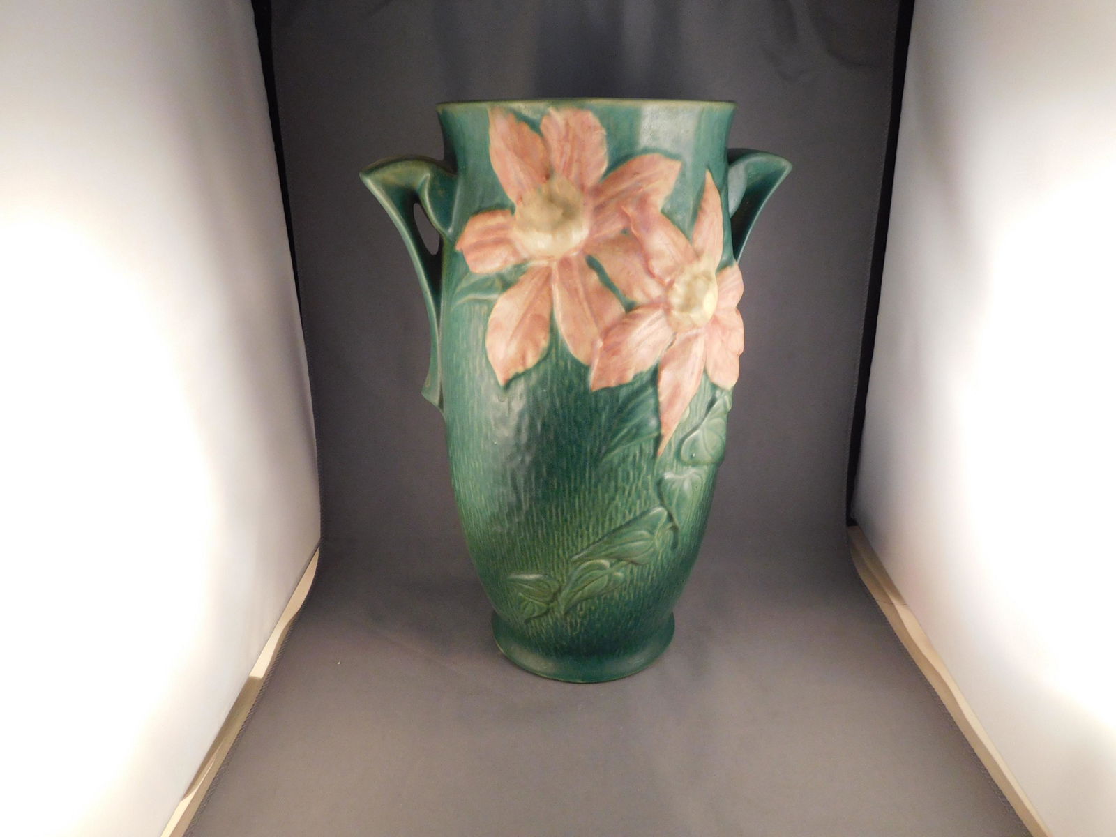 Roseville Clematis Double Handled Tall Vase (1 of 4)