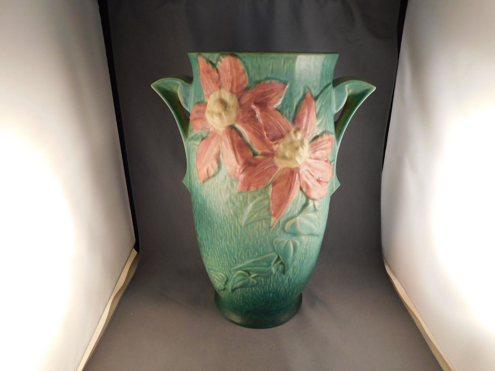 Roseville Clematis Double Handled Vase (1 of 5)
