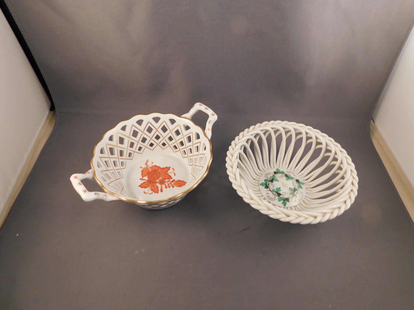 2 Herend Reticulated Baskets (1 of 5)