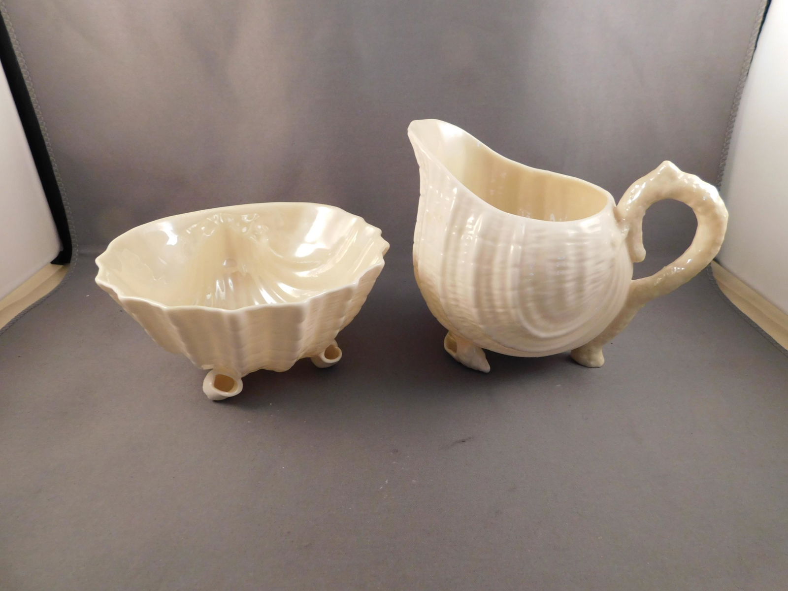 Belleek Creamer and Sugar (1 of 6)