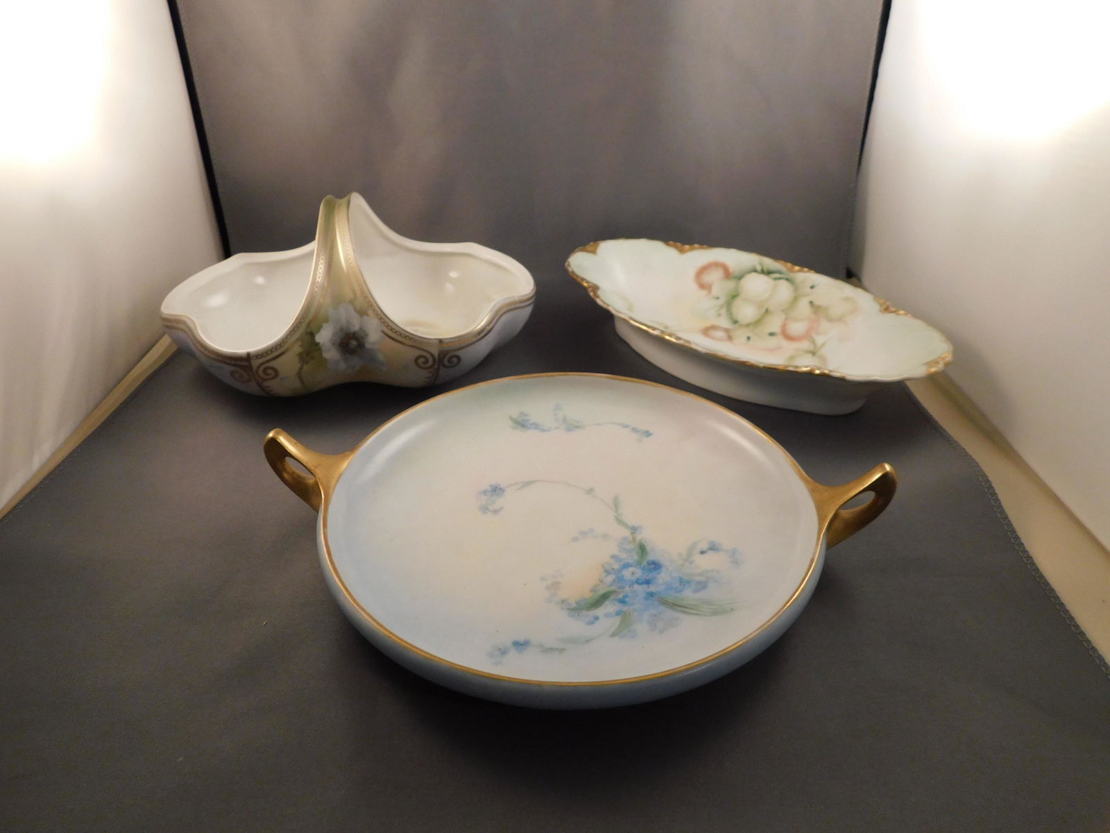 3 German Hand painted Dishes (1 of 8)