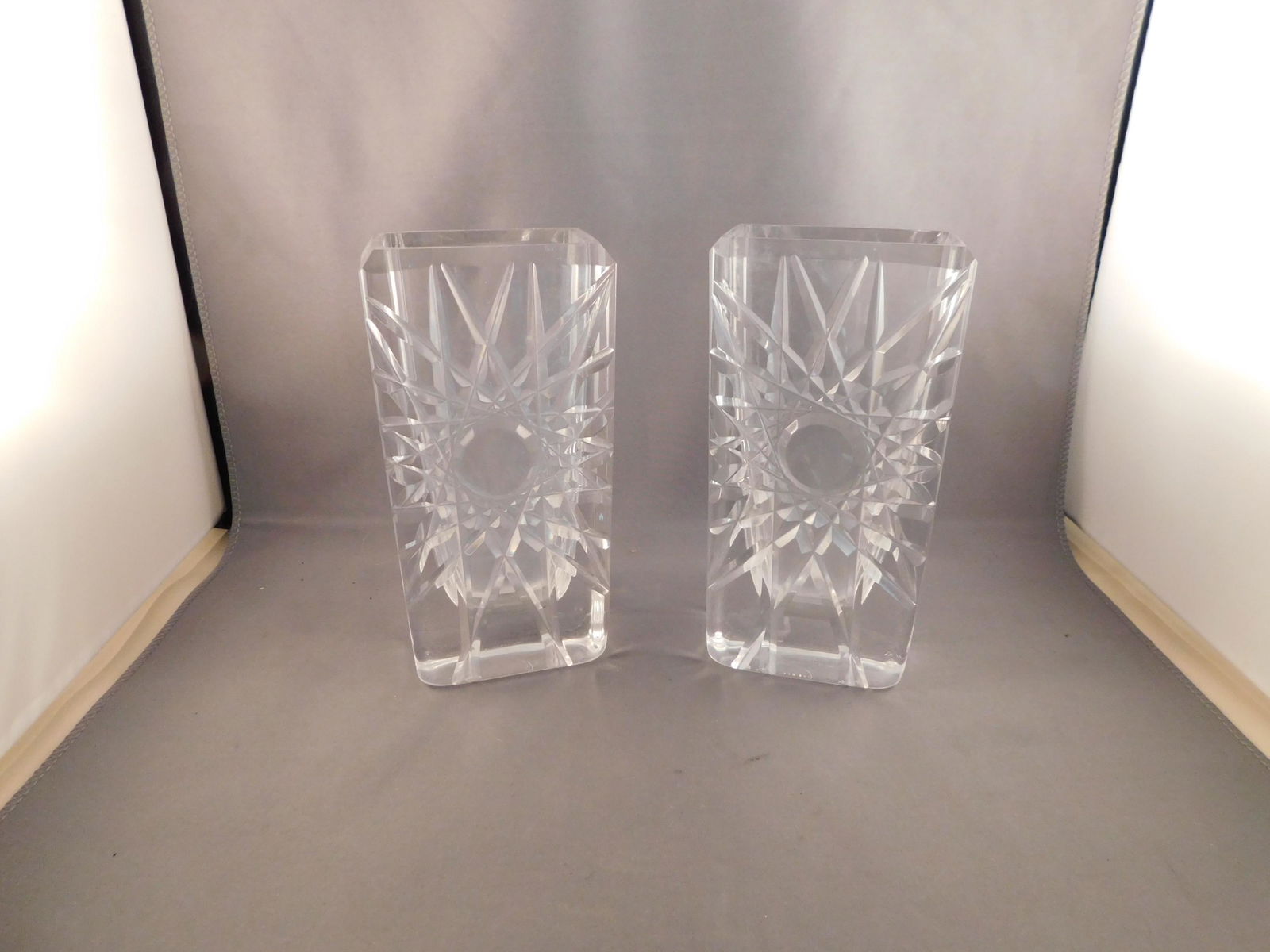 2 Cut Glass Vases (1 of 6)