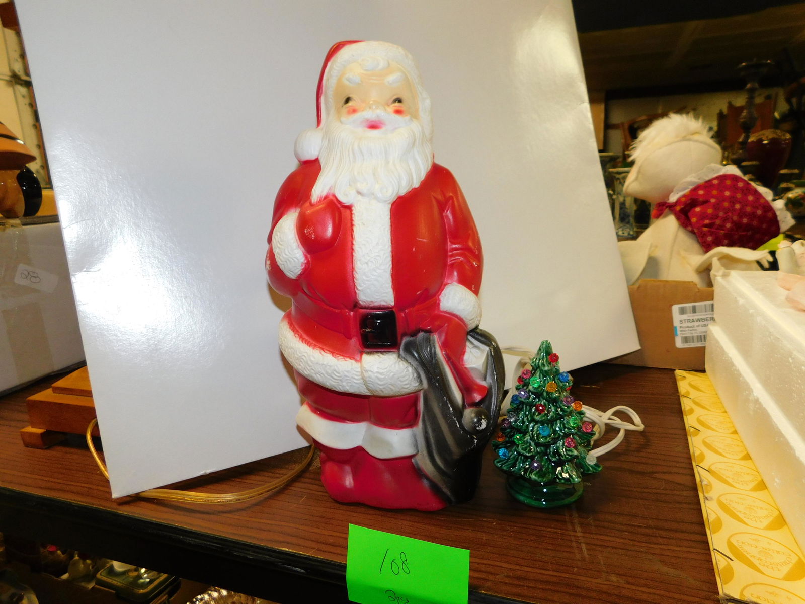 Blow Mold Santa and Christmas Tree (1 of 1)